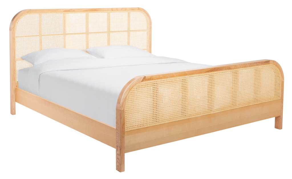 Giường Ngủ Gỗ Tần Bì Kết Hợp Mây Cao Cấp Nova_2