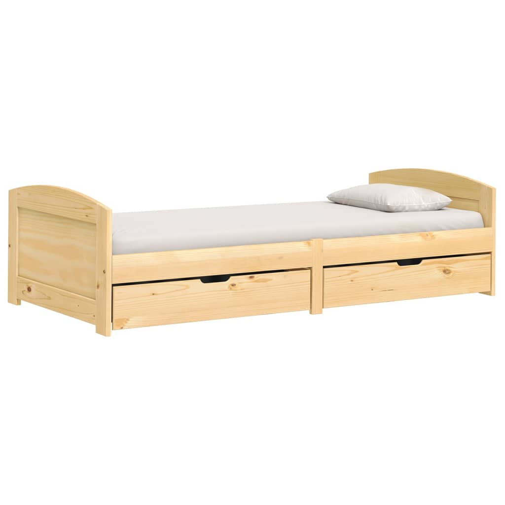 Giường Ngủ Trẻ Em Gỗ Thông Có Hộc