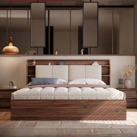 Giường Ngủ Bọc Nệm Tích Hợp Ngăn Kéo và Hộc Thông Minh_5