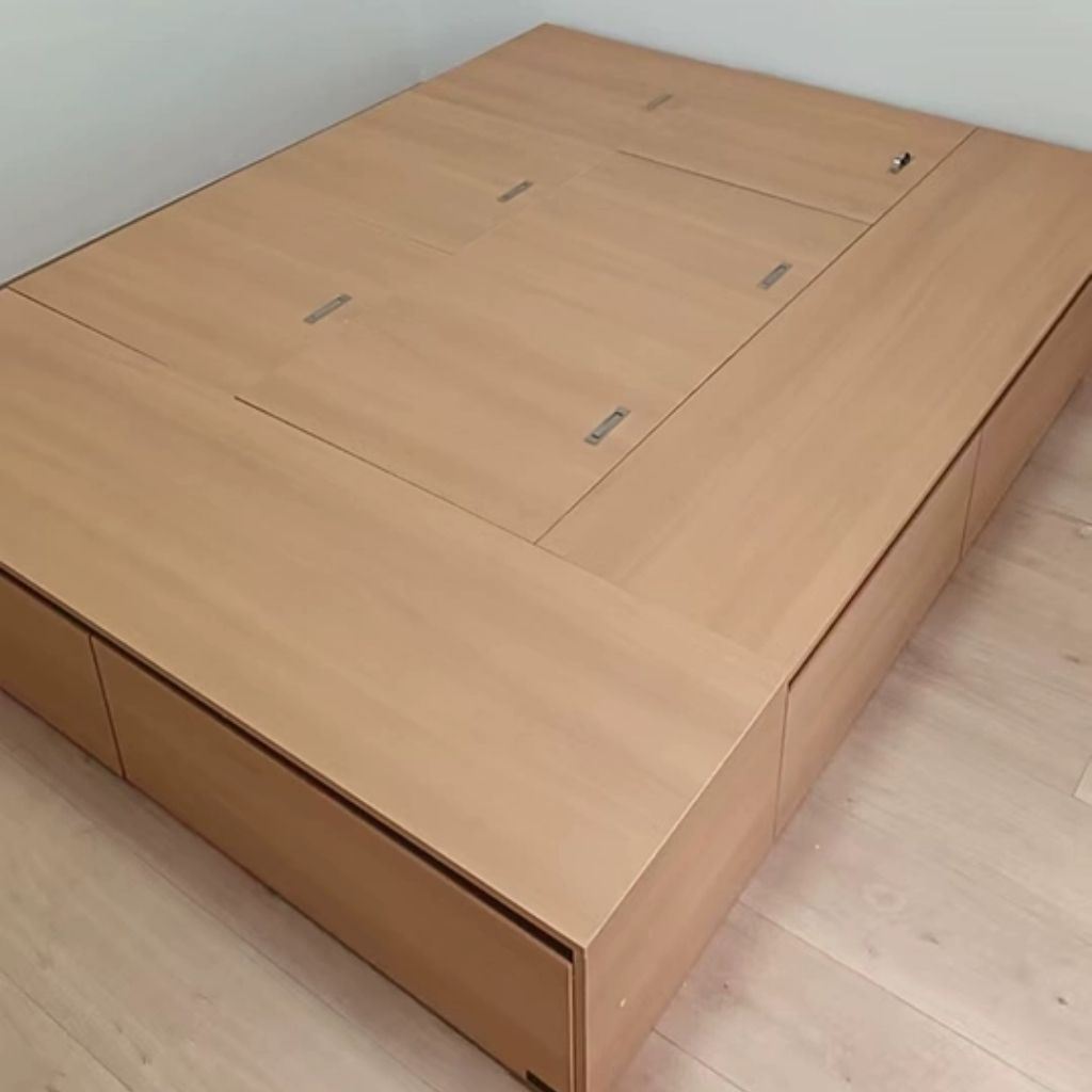 Giường Ngủ Gỗ MDF Ngăn Kéo Thông Minh Có Hộc Tủ _3