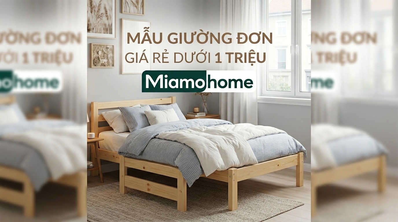 Mẫu giường ngủ đơn giá rẻ dưới 1 triệu