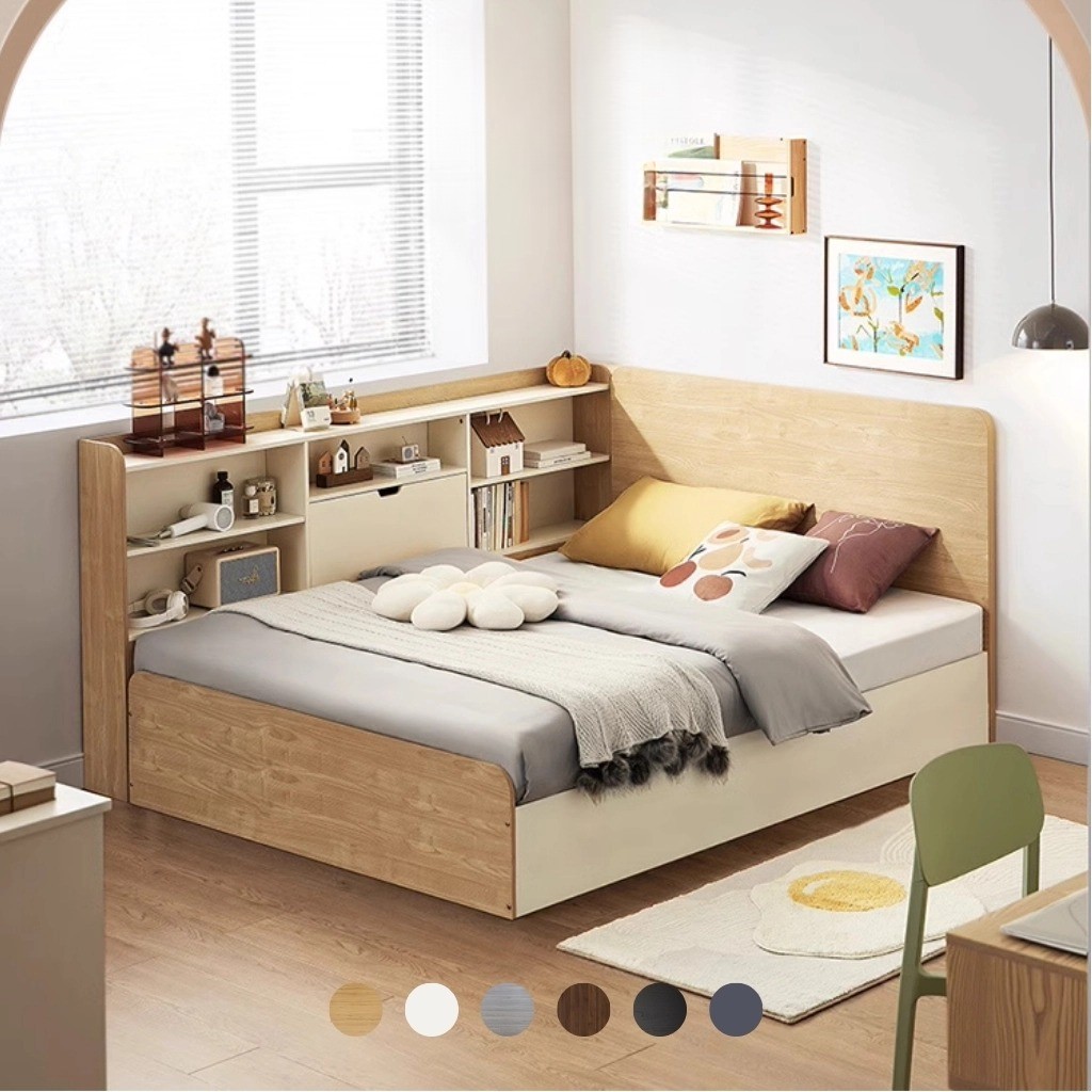 Giường Ngủ Kết Hợp Kệ Sách Cho Bé