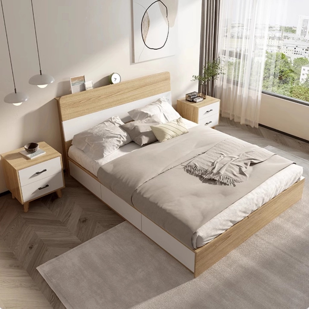 Giường Ngủ Tích Hợp Ngăn Kéo Hộc Để Đồ Rộng Rãi Cho Gia Đình_2