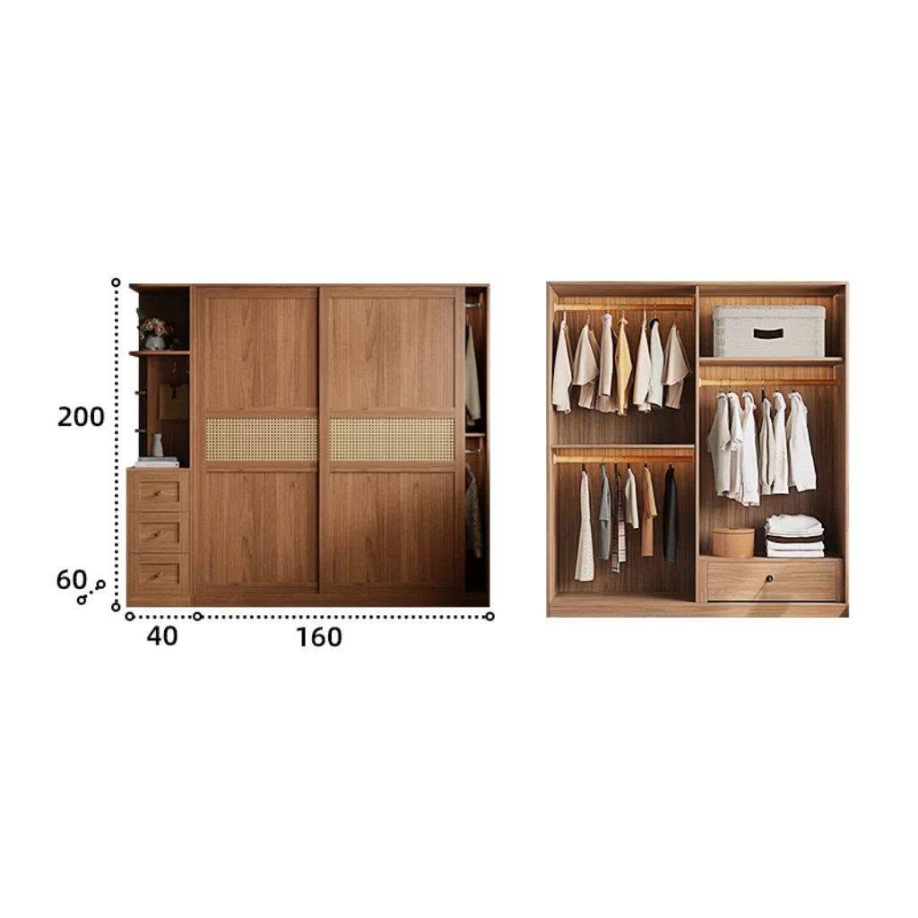 Tủ Quần Áo Cửa Lùa Kết Hợp Cánh Mây Sang Trọng_13