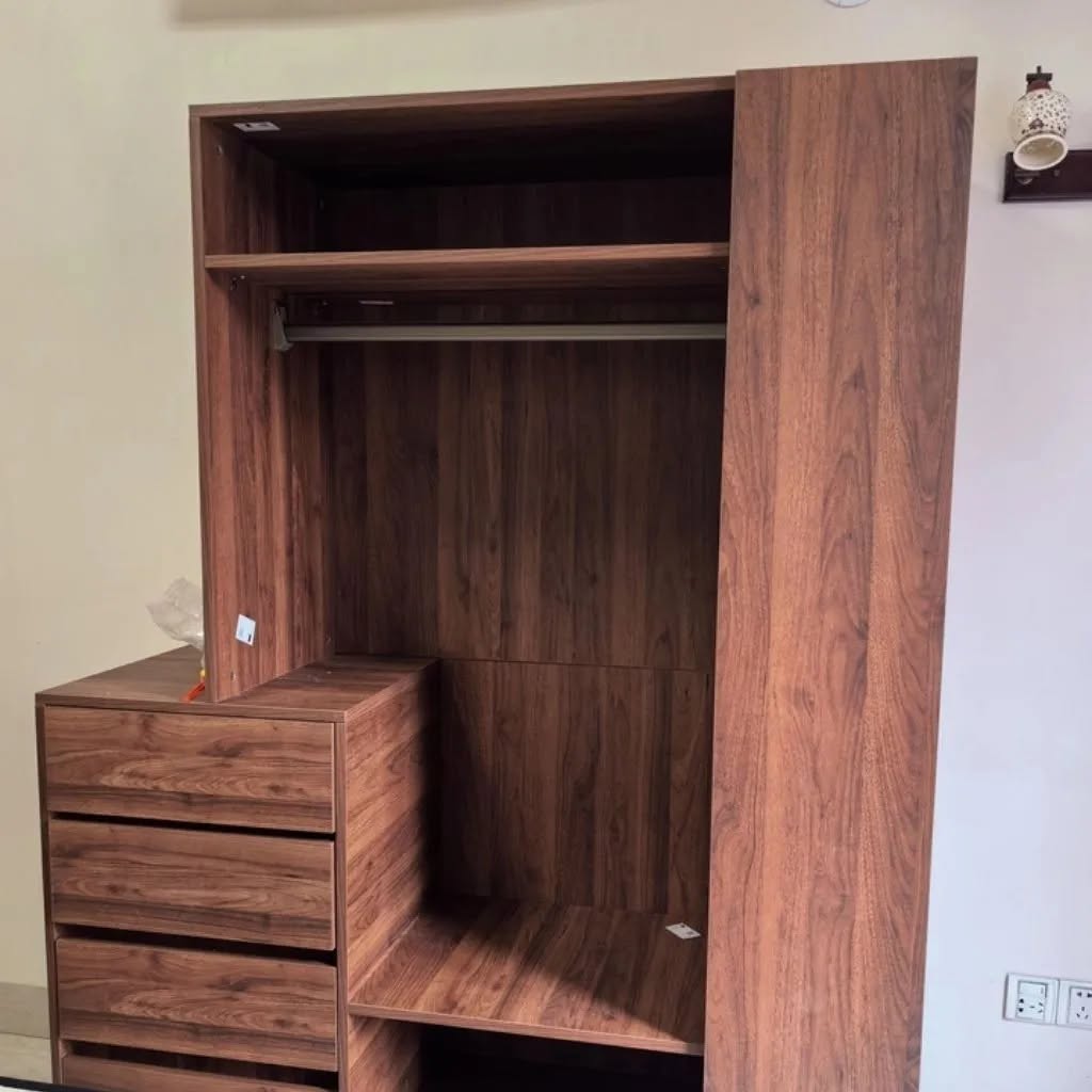 Tủ Quần Áo Gỗ Công Nghiệp Hệ Mở Tích Hợp Ngăn Kéo_2