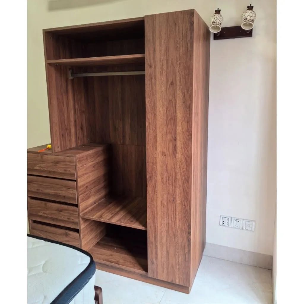 Tủ Quần Áo Gỗ Công Nghiệp Hệ Mở Tích Hợp Ngăn Kéo_3